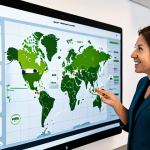 **

A diverse team of professionals collaborating around a large digital customer journey map displayed on a screen. The map illustrates various touchpoints of a customer interacting with a brand, from initial awareness to purchase and beyond. The scene is a modern office environment with bright lighting. Emphasis on data visualization and customer-centric design. fully clothed, appropriate attire, safe for work, perfect anatomy, natural proportions, professional photography, high quality, professional, family-friendly.

**